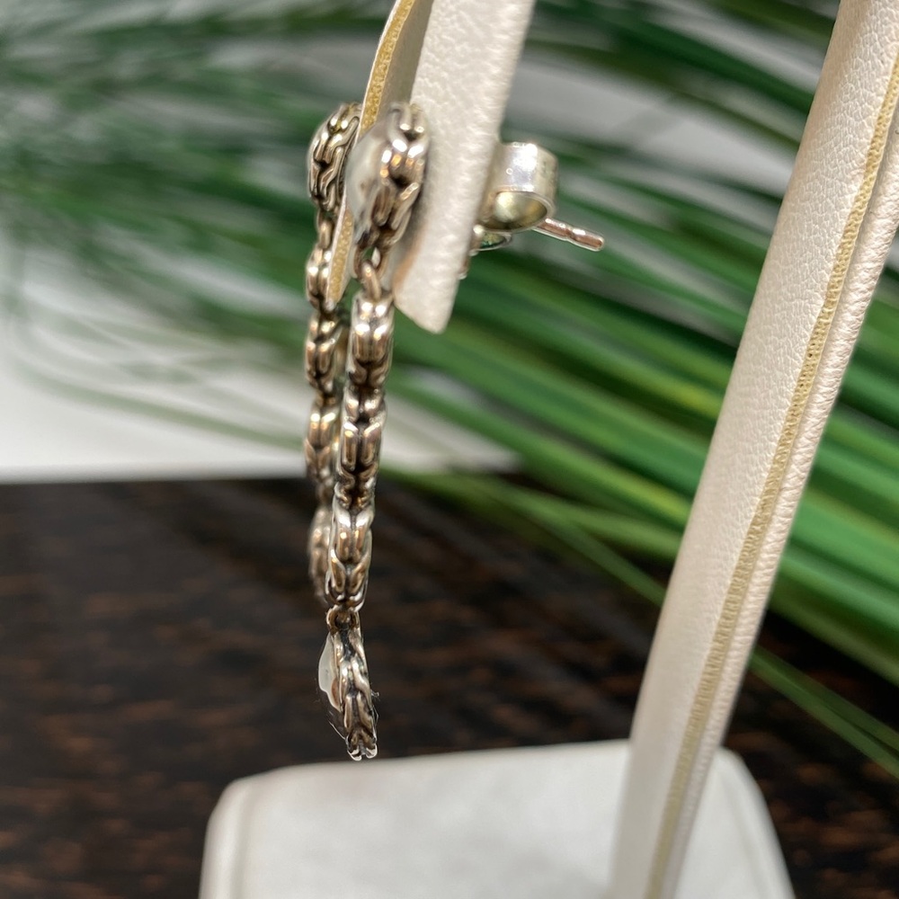 JOHN HARDY Palu Sterling Silver Round Drop Earrings - Picture 3 of 8